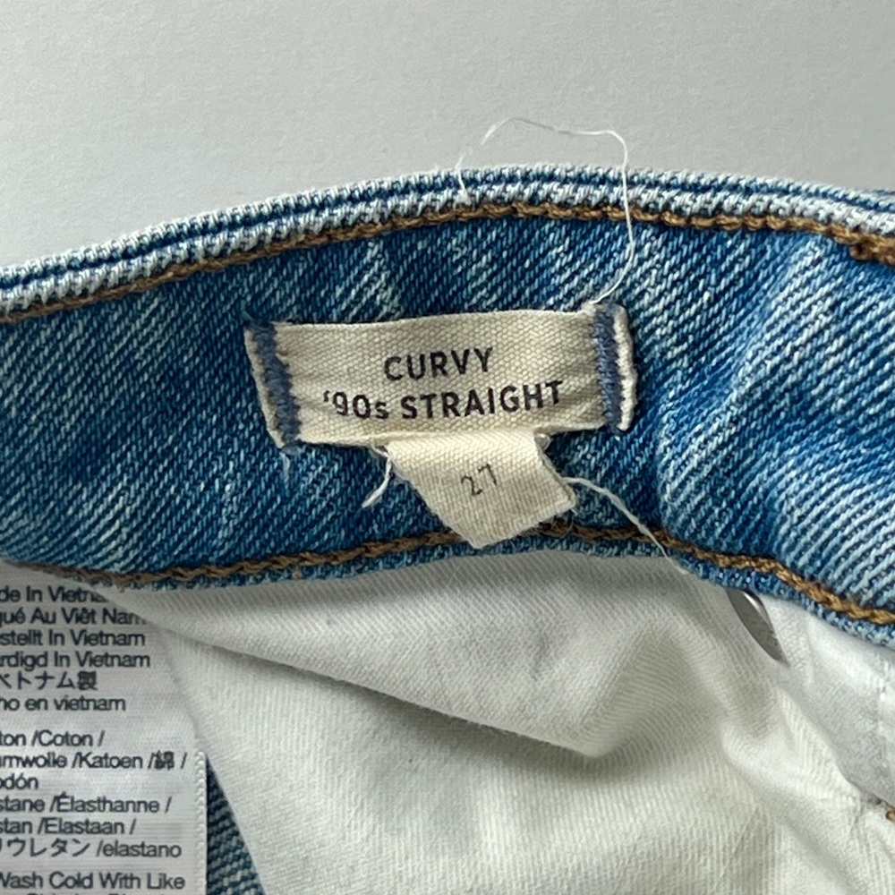 Madewell Curvy 90s Straight Jean, Size 27 - Picture 5 of 5